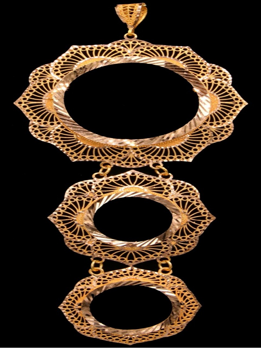 21K Gold Frame Pendant